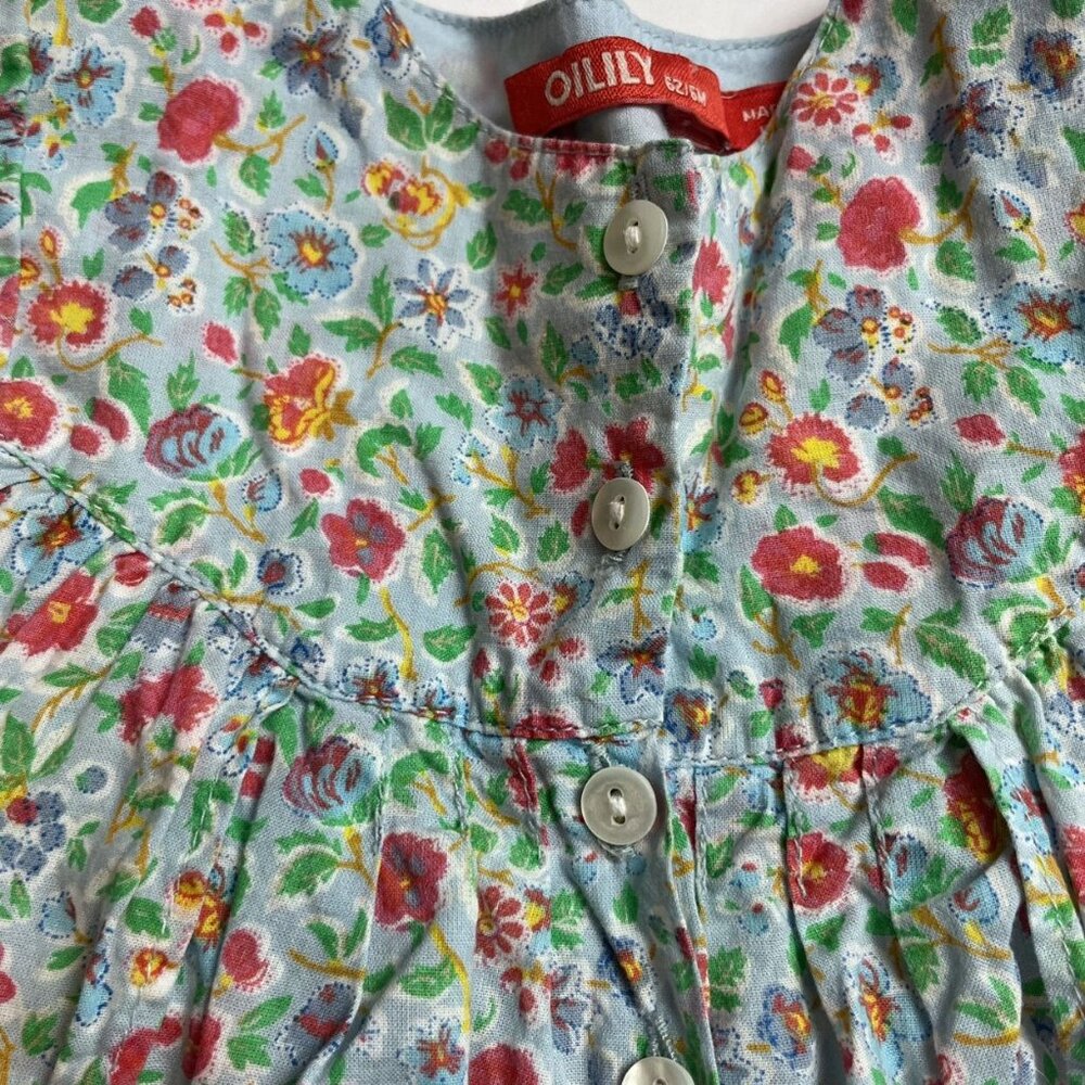 Oilily Blue Floral Top & Ruffle Bloomer Set - Picture 6 of 8